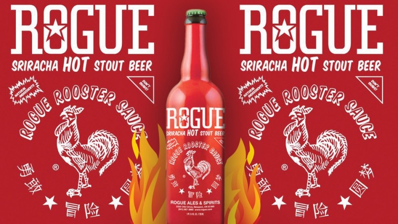 Sriracha hot stout beer