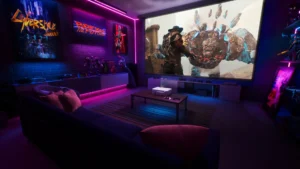 Gaming Room with big screen